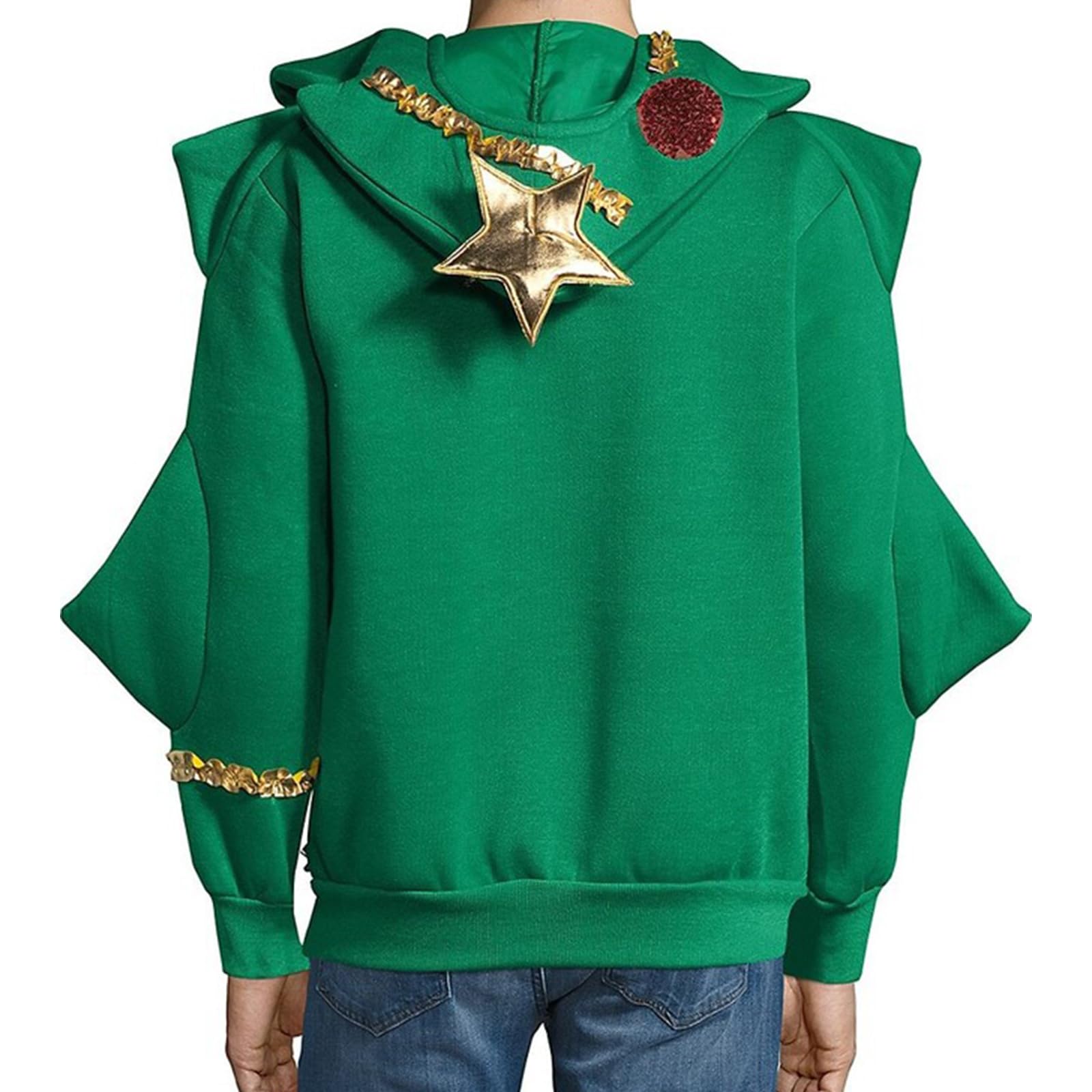 SOLILOQUY Christmas Tree Costume for Women Men Adult Tree Shaped Stage Performance Costume with Present Shoes Cosplay Outfit - Image 4