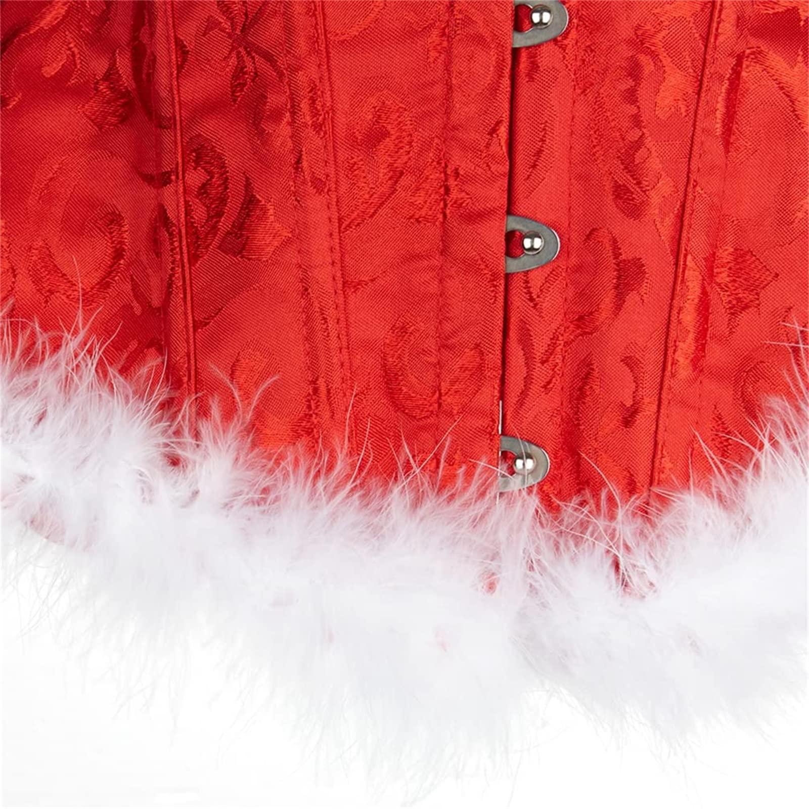 SOLILOQUY Women Christmas Halloween Corset Bustier Renaissance Strapless Boned Overbust Body Shapewear for Wedding Party - Image 3