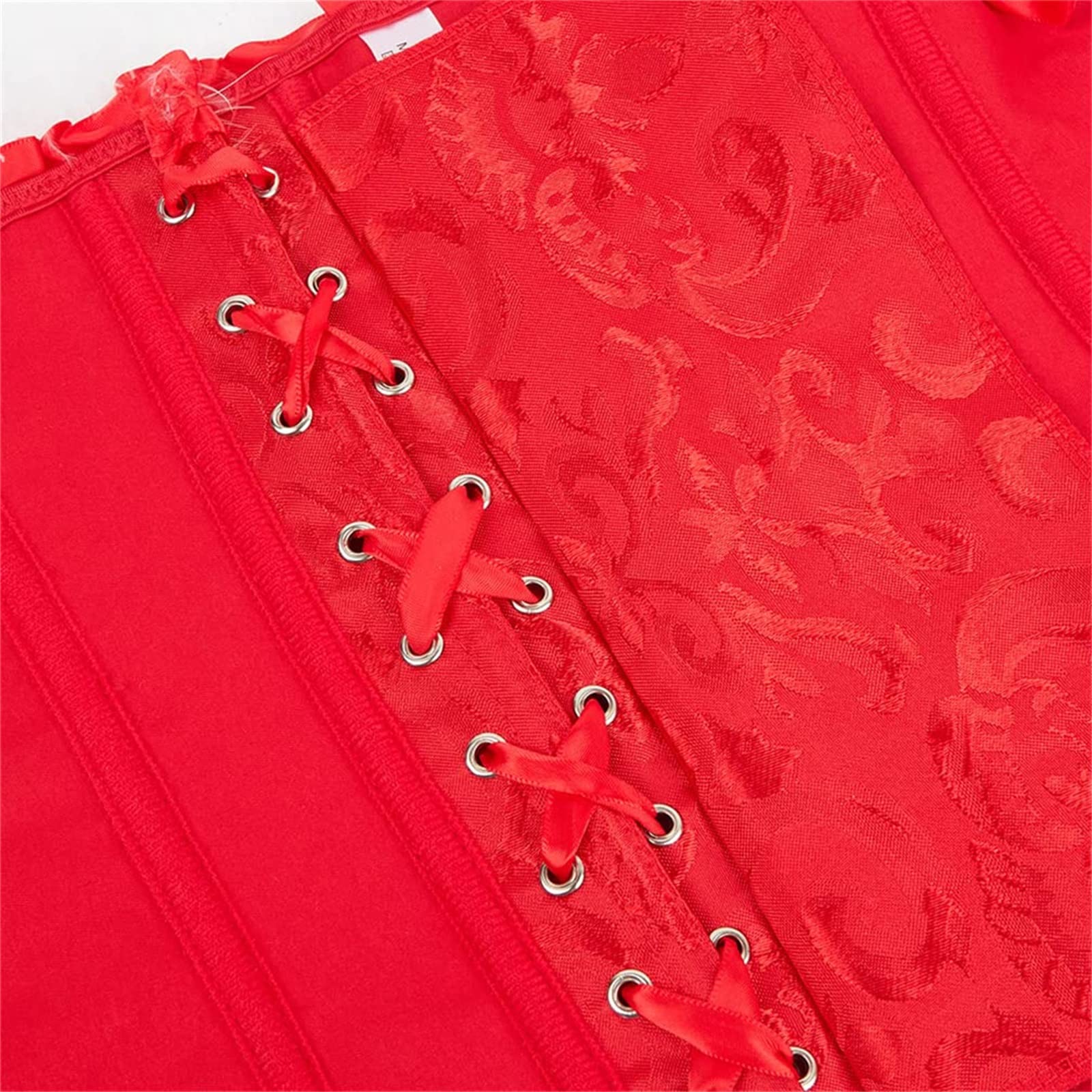 SOLILOQUY Women Christmas Halloween Corset Bustier Renaissance Strapless Boned Overbust Body Shapewear for Wedding Party - Image 4