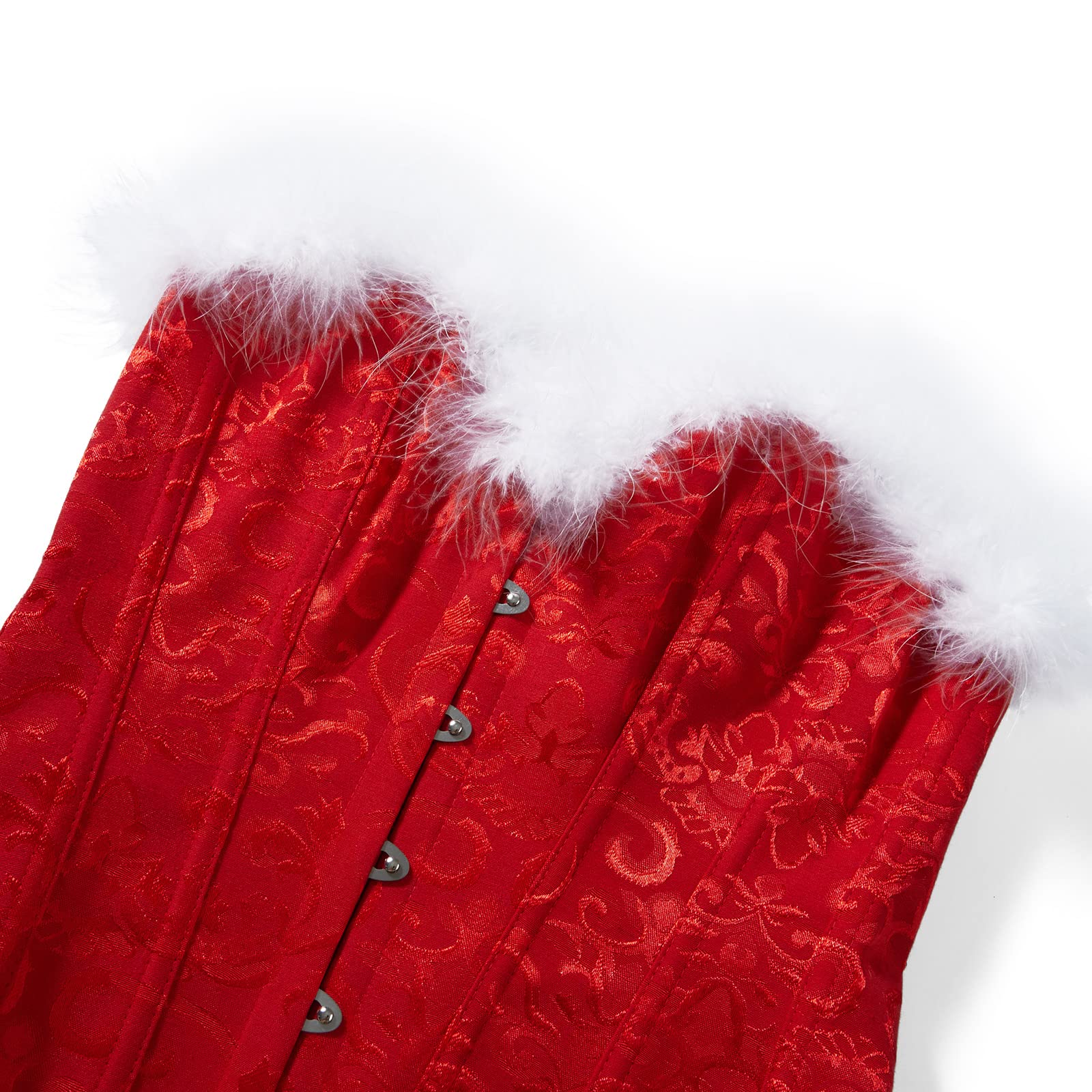 SOLILOQUY Women Christmas Halloween Corset Bustier Renaissance Strapless Boned Overbust Body Shapewear for Wedding Party - Image 5