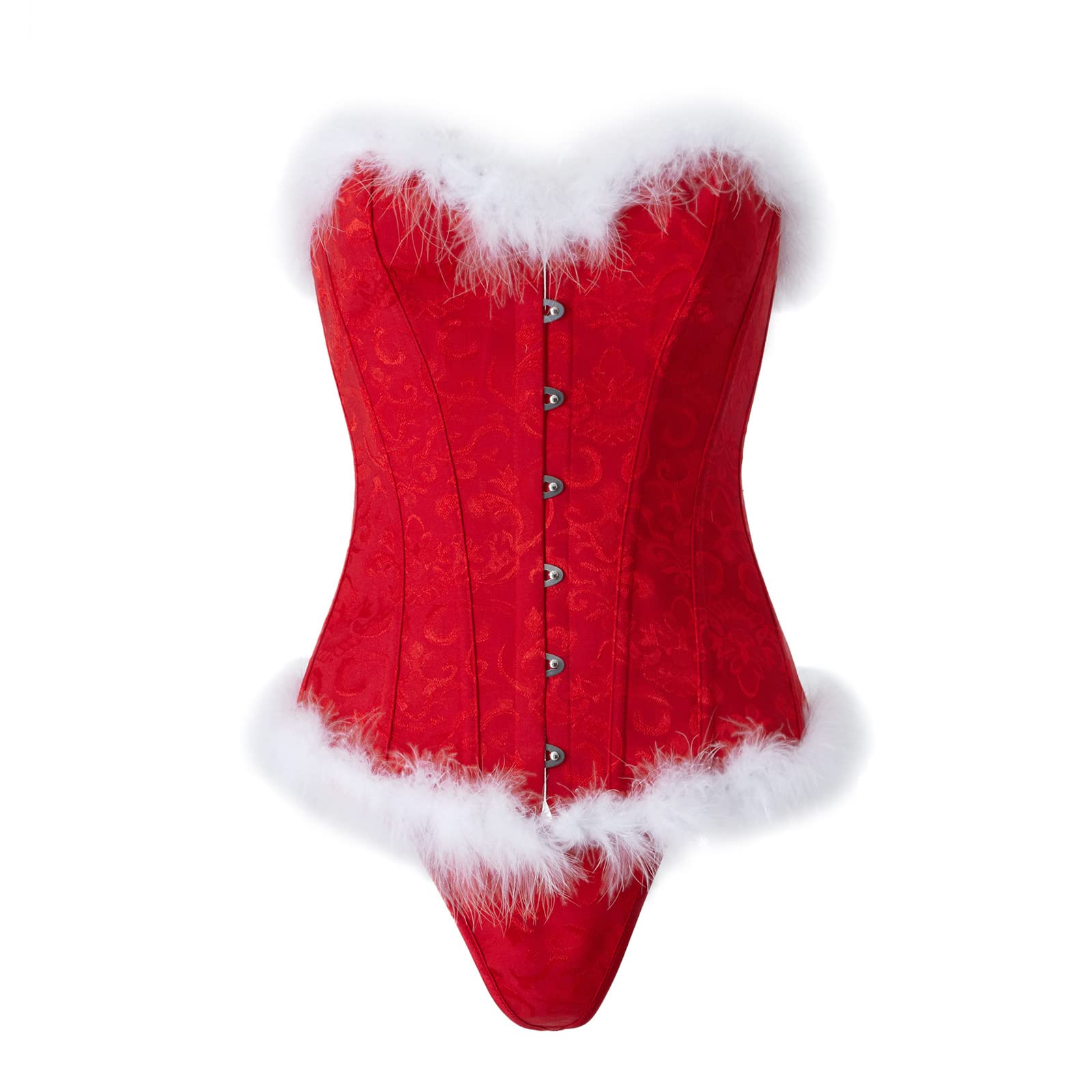 SOLILOQUY Women Christmas Halloween Corset Bustier Renaissance Strapless Boned Overbust Body Shapewear for Wedding Party - Image 6