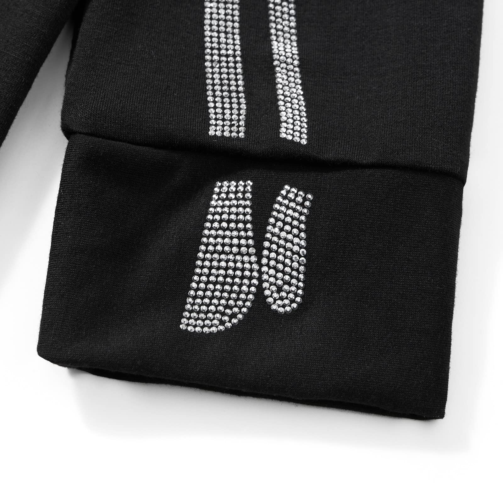 SOLILOQUY Women Y2K Zip-up Hoodie Gothic Rhinestone Graphic Long Sleeve Crop Hooded Jacket Fall Sweatshirt Hoodie Top - Image 7